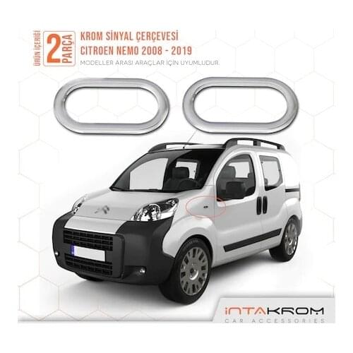 For Citroen Nemo Chrome Signal Frame 2 Piece 2008 and Above Chromium Styling Accessories Modified Car Exterior Chrome Parts