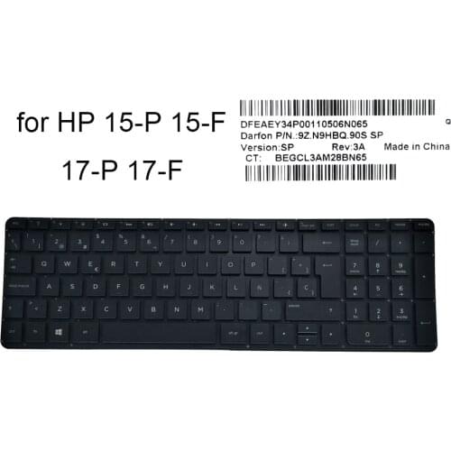 Spain backlit keyboard For HP Pavilion 15-P 15-p000 15-K 15-V 17-P 17-F 17-F000 Spanish SP ES laptop keyboards sale 9Z.N9HBQ.90S