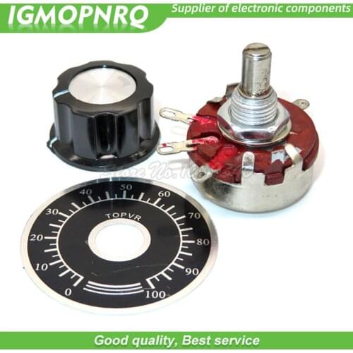 1 set WTH118 DIY Kit Parts 2W 1A Potentiometer 1K 2.2K 4.7K 10K 22K 47K 100K 470K 1M ohm MF-A03 + WHT118 + 0-100 Scale IGMOPNRQ