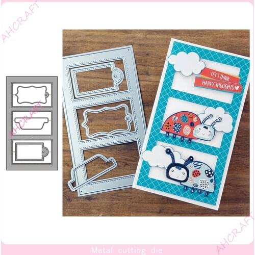 Long Rectangular Frame Metal Cutting Dies for DIY Scrapbooking Photo Album Decorative Embossing PaperCard Crafts Die2021