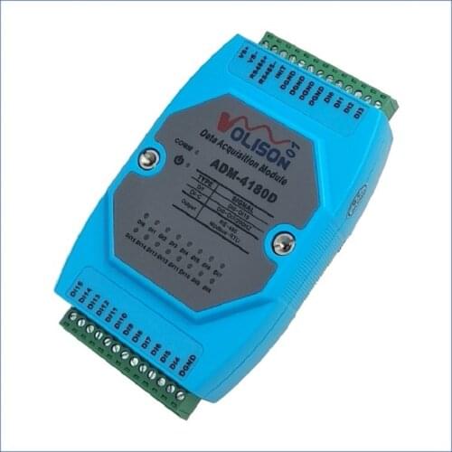 New ADM-4180D 16-channel switch acquisition module 16DI digital input module MODBUS RS485 communication