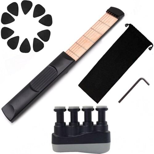 New Guitar Portable Wooden Pocket 6 Fret Practice Tool for Beginner Kids Chord Trainer Fingering Practice Tool