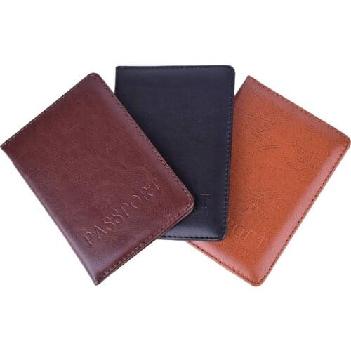 Sleek PU Leather Passport Cover Women Russia Travel Accessories Wallet ID Credit Card Case Document Bag Men Passport Holder