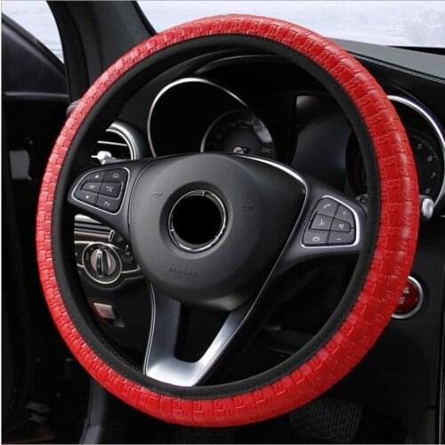 Niversal braid on the steering wheel of car Four Seasons General PU Skidproof Durable Car Steering Wheel Cover Fit For Most Cars