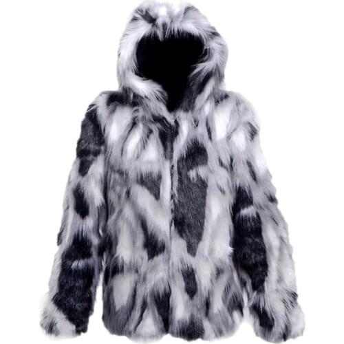 Autumn faux mink fur leather jacket mens winter thicken warm personality Wild fur leather coat men loose jackets fashion B210