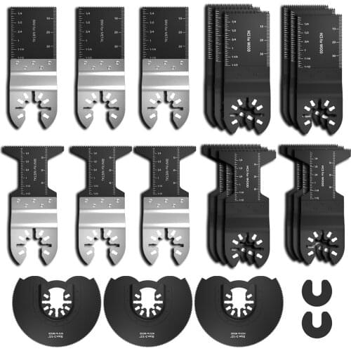 23pcs Multi-Function Oscillating Saw Blades Bi-metal Precision HCS Universal Metal Cutting Oscillating Multi Tool Saw Blade