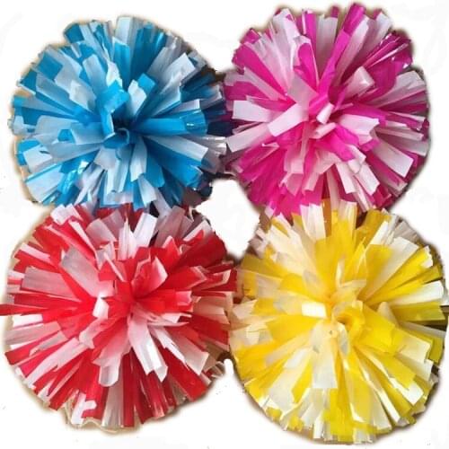 32CM Mix color pompoms (2pieces/lot) Cheerleader pompon The Handle can choose The Color can free combination