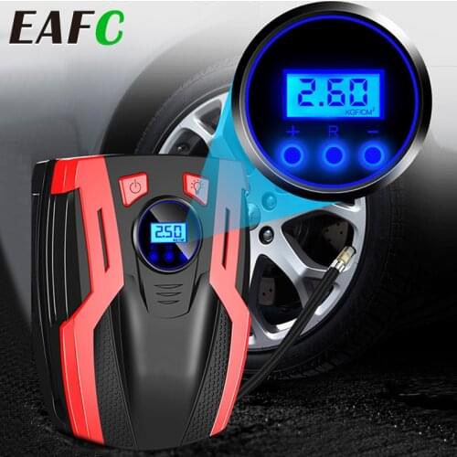 12V Portable Car Air Compressor Pump Digital Tire Inflator 150 PSI Auto Air Pump for Car Motorcycle 4 LED Light Tire Pump