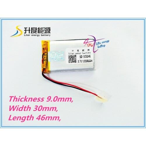 Supply polymer lithium battery 903046 3.7V 1200mM electronics enough electronic products mobile devices