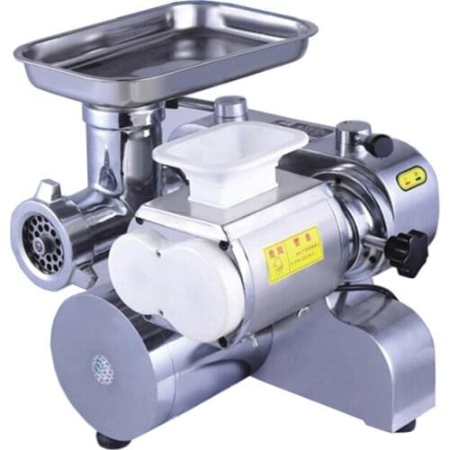 Commercial Mini Meat Grinder Stainless Steel Meat Slicer Electric Meat Slicer Grinding+Slicing Dual Use Vegetable Cutter 1100W