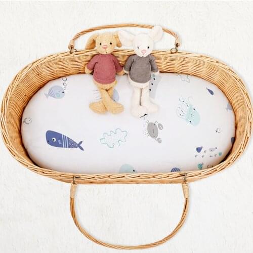 89cm*44cm rocking bassinet sheet crib sheets baby bed mattress cradle covers print Newborn bedding set new born mini cot sheet