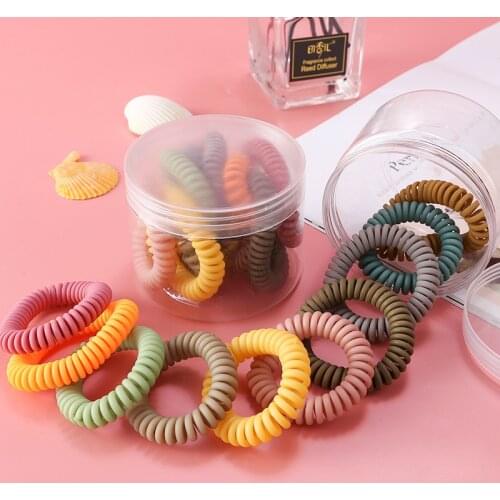 10/20/100Pcs/Box Women Telephone wire Elastic Hair Bands Rubber Bands Ponytail Holder Hair Ties Scrunchie Girls Hair Accessories