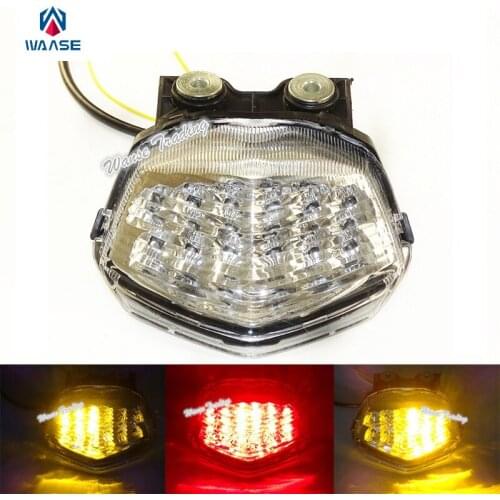 Waase Rear Tail Brake Turn Signals Integrated Led Light Clear For 2008 2009 2010 2011 2012 KAWASAKI Ninja 250R Z250 ZX250R EX250