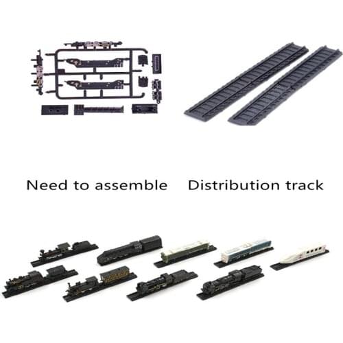 4D Assembled 9 Mini High-Speed Rail Steam Train Models Simulation Collection Ornaments