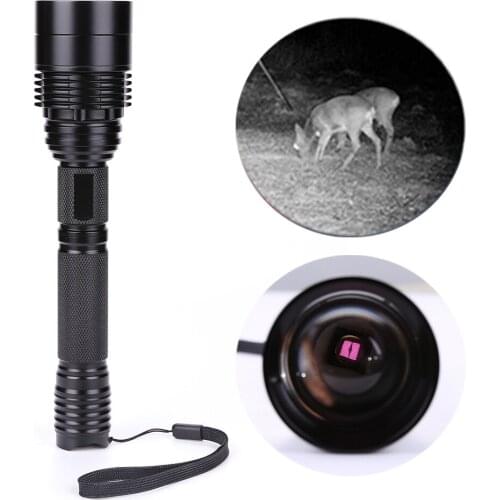 850nm LED Aluminium Alloy Infrared Rotating Zoomable Flashlight IR Night Vision Battery Powered Camping Hunting Torch Lighting