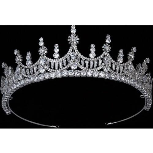 Tiaras and Crown HADIYANA Vintage Gergous Wedding Hair Accessories Jewelry Crown High Qualtity BC5703 Corona Princesa