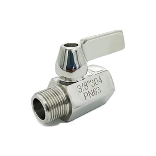 1/8" 1/4" 3/8" 1/2" 3/4" 1" BSP Female To Male Thread 304 Stainless Steel Mini Ball Valve For Water Oil Gas