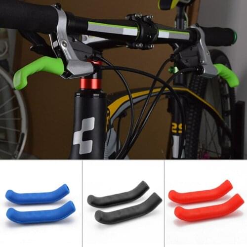 1 Pair Mountain Bike Handle Bar Grip Wrap Bicycle Brake Lever Non-slip Silicone Cover Protector Removable Handlebar Grip Cover