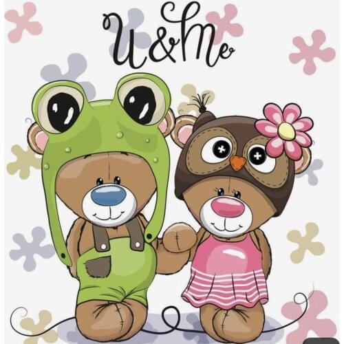 10x10 Two bear cubs New Transparent Clear Rubber Stamp Sheet Cling Scrapbooking Photo Album PaperCard DIY Craft