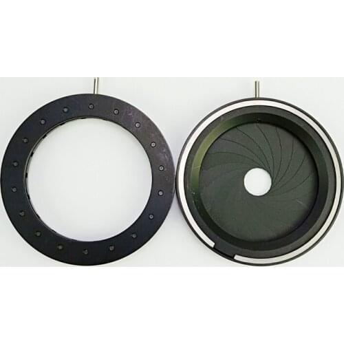 20pcs 2.5-42mm Digital Camera Microscope Concentrator Adjustable Zoom Iris Diaphragm Aperture Condenser with 18pcs Blades