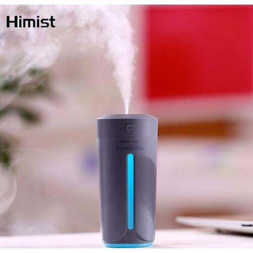 230ml Color Cup USB Air Humidifier for Home Car Ultrasonic Mini Mist Maker Fogger Air Purifier with LED Lights Humidificador