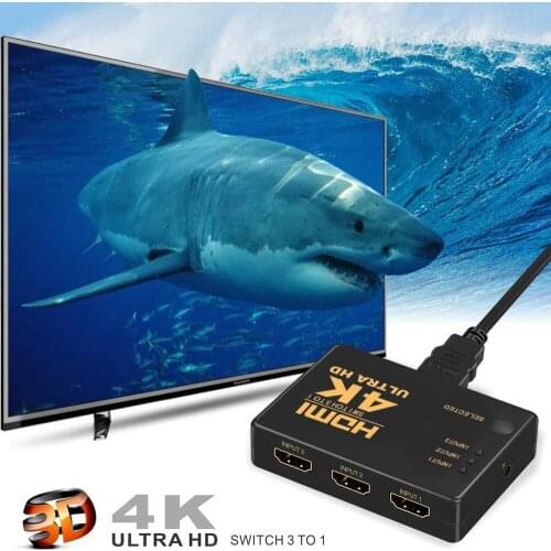 4K * 2K three in one out switcher 3 in one out switcher with remote control