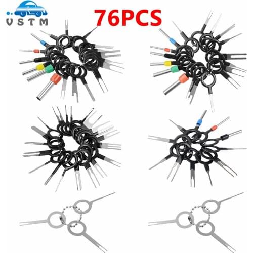 76/59/38/11/8pcs Car Terminal Removal Tool Motorist Kit Car Accessories Auto Repair Tool Stylus Wire Crimp Pin Extractor Puller