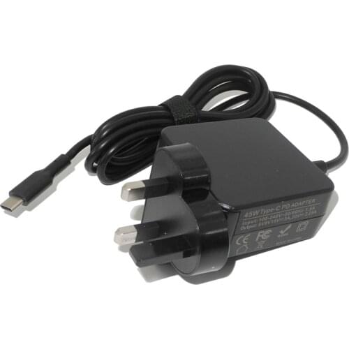 5V/9V/15V/20V 45W USB C AC Adapter for Macbook UK Plug Wall Charger for Dell XPS13 Spectre X2 Transfomer 3 for Acer Swift 7