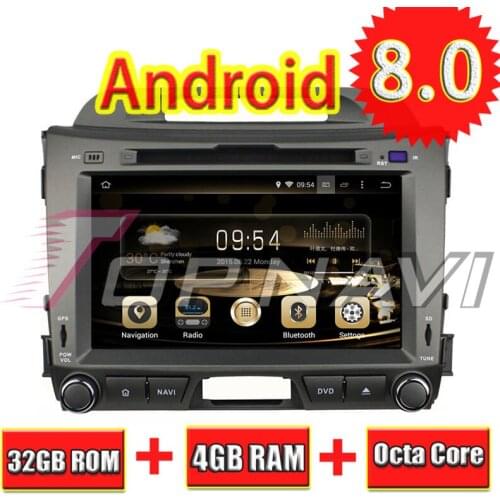 Topnavi 8'' Octa Core Android 8.0 Car GPS Navigation for KIA Sprotage 2010- Autoradio DVD Multimedia Player Audio 2 Din Stereo