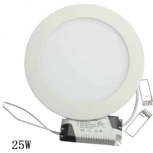 Free shipping 25W led panel lights warm white/natural white/cold white round recessed smd led ceiling spot panels lighting bulb