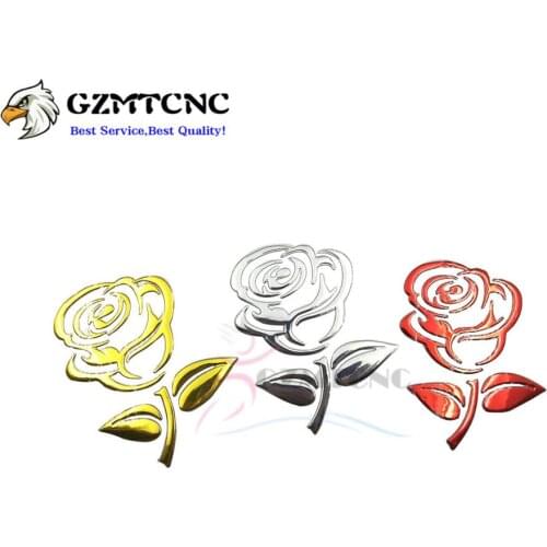 Rearview Side Stickers 3D Rose Flower Funny Decals Auto Motorcycle Body Decoration PVC Sticker Car Styling