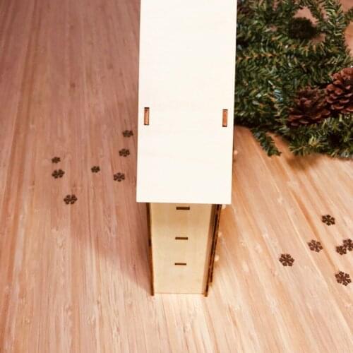 Basswood Advent DIY Calendar with 4 Watercolor Pen 24 Pull-out Drawers Christmas P9YA