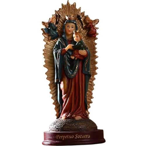 Catholic Resin Mary Statue Madonna Handmade Virgin Mary Statue Jesus Home Decoration Christmas Gift