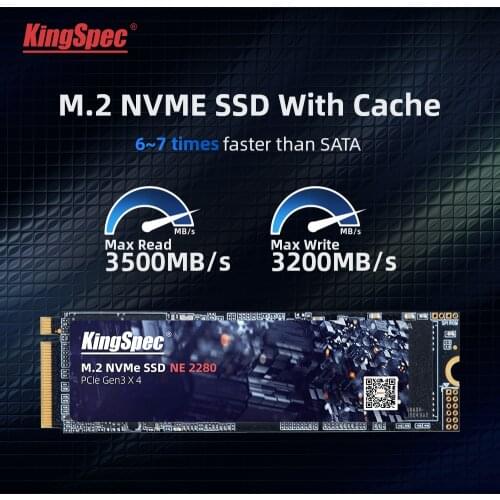 Kingspec NVME Pro whith Dram SSD Hight speed 512GB 1TB 2TB PCIE 2280 Internal Hard Disk for Laptop ComputerDIY Accessories Games