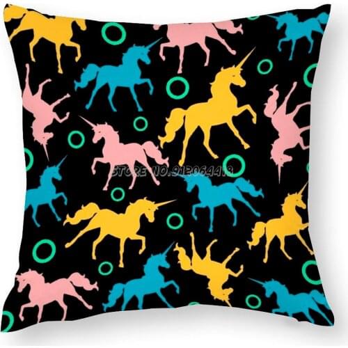 Collection Yellow Blue Pink On By Studio M & Co Pillow Case with Zipper Pillow Cover For Office Family Customize Pillow Cases Ho