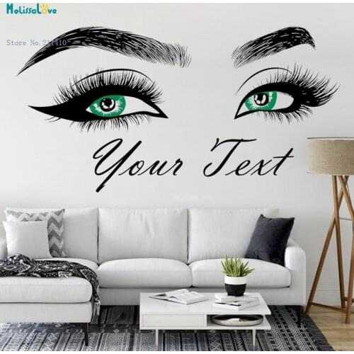Beauty Makeup For Girls At Grand Ball Wall Sticker Striking Decals Custom Art Word Text Powder Room Vinyl Poster YT3641