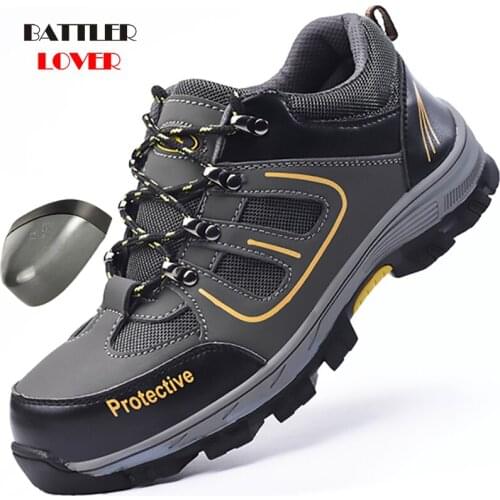 Dropshipping Indestructible Work Shoes Men and Women Steel Toe Air Safety Boots Puncture-Proof Work Sneakers Breathable Shoes
