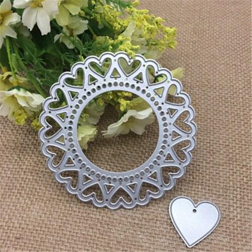 Round love hearts flower heart Frame Metal Cutting Dies For DIY Scrapbooking Album Embossing Paper Cards Decorative Crafts