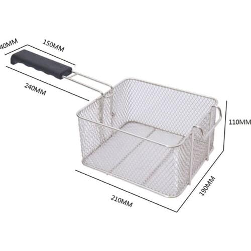 Stainless Steel Kitchen Cook Pan Deep Fat Fryer Basket Oil Fried Chips Fish Nuggets Fry Food J2Y