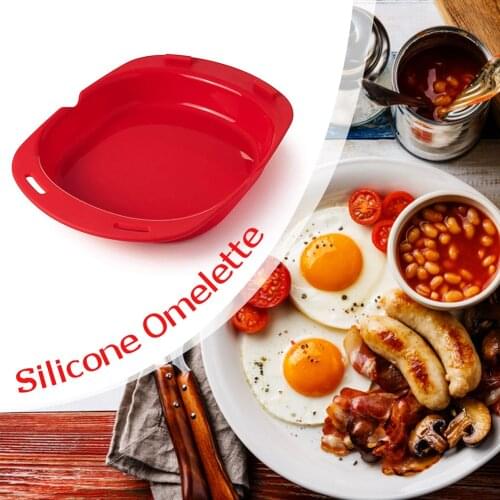 Multifunctional Egg Omelette Mold Microwave Silicone Breakfast Poaching Omelet Plate Oven Baking Tray Skillet Frying Pan