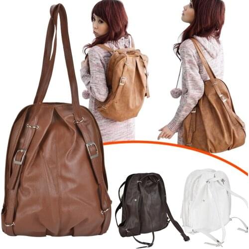 Fashion Casual Backpack Multifunction Women Leather Handbag Female Shoulders Bag Travel Back Pack