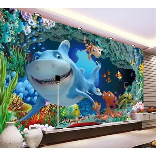 3d wallpaper custom mural non-woven wall stickers ocean wallpaper 3 d TV setting wall decoration wallpaper for walls 3 d
