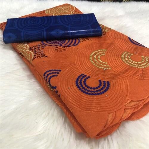 Nigeria Swiss Dry lace with baby pink bazin riche fabric 2021 New arriva high quality real cotton lace 2.5+2.5yards/lot