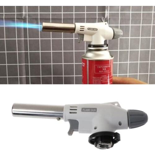 Portable Metal Flame Gun BBQ Heating Ignition Butane Camping Welding Gas Torch #715