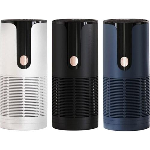 D0AB Mini Portable Air Purifier for Home Bedroom Office Desktop Pet Room Air Cleaner for Car with True HEPA Filters Silence