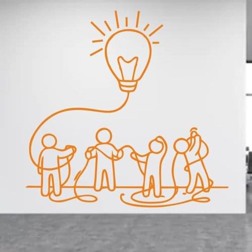 Teamwork Office Decal Sticker Wall Glass Decor Posters Company Home Business Motivation Inspiration Wall Decals Removable P524