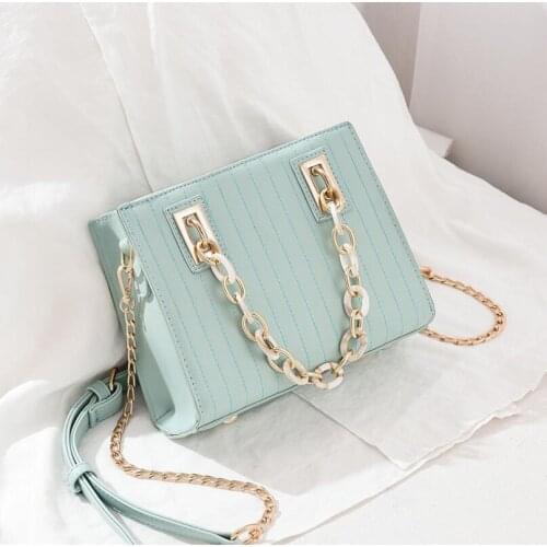 Luxury Handbags Designer Women Bag 2021 New Small Square Bag Hardware Chain One Shoulder Messenger Bag Summer Chain Bag