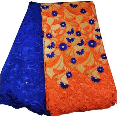 SJ Lace 2021 African Lace Fabric High Quality Cotton Lace Swiss Lace In Switzerland Nigeria Lace Party Dress 2.5+2.5yards h3-21