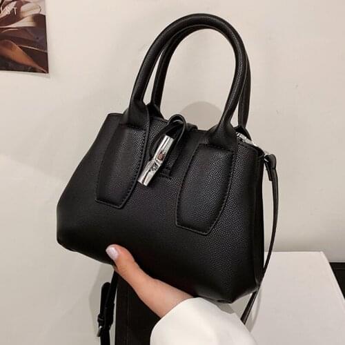 Black Womens Handbag Brand Designer Shoulder Bag High Quality Pu Leather Messenger Hand Bag Lady Crossbody Bags Top Handle Bag