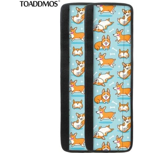 TOADDMOS Cartoon Corgis Dog Print Fridge Door Handle Cover Refrigerator Door Knob Protector Kitchen Appliance Home Accessories